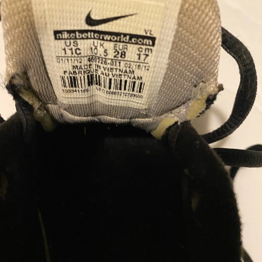 Nike kid black keystone baseball cleats size 11c child